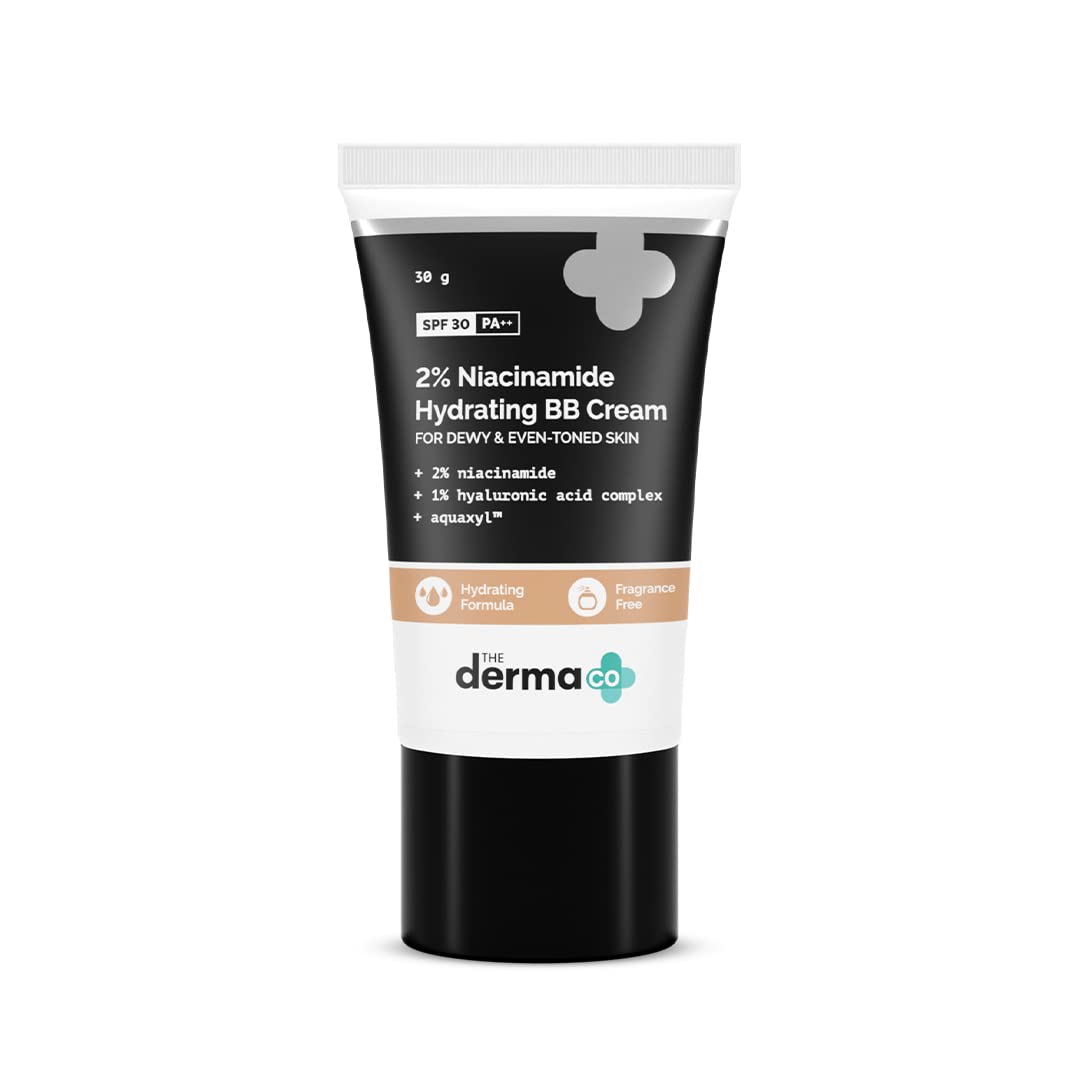 The Derma Co 2% Niacinamide Hydrating Bb Cream With 1% Hyaluronic Acid Complex & Aquaxyl – 30gm
