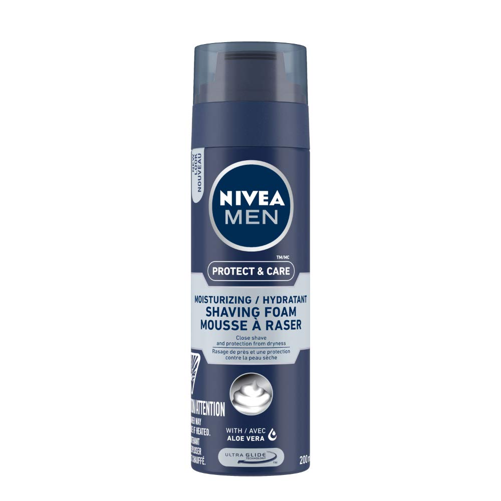 Nivea Men Protect and Care Shaving Foam with Aloe Vera, 200ml