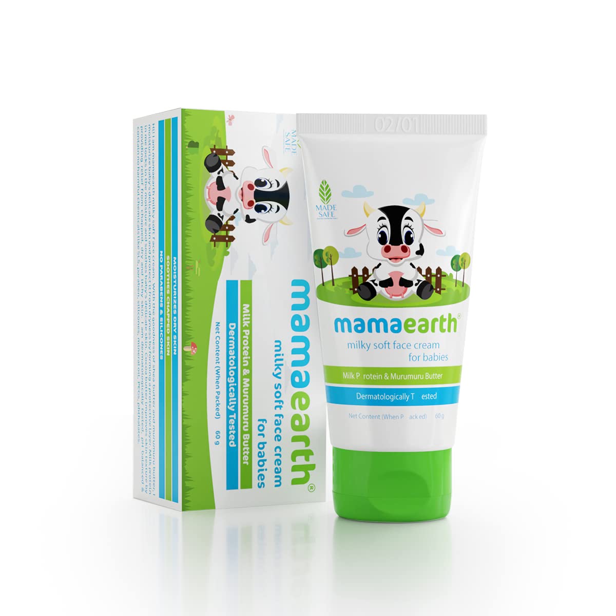 Mamaearth Milky Soft Natural Baby Face Cream for Babies 60ml