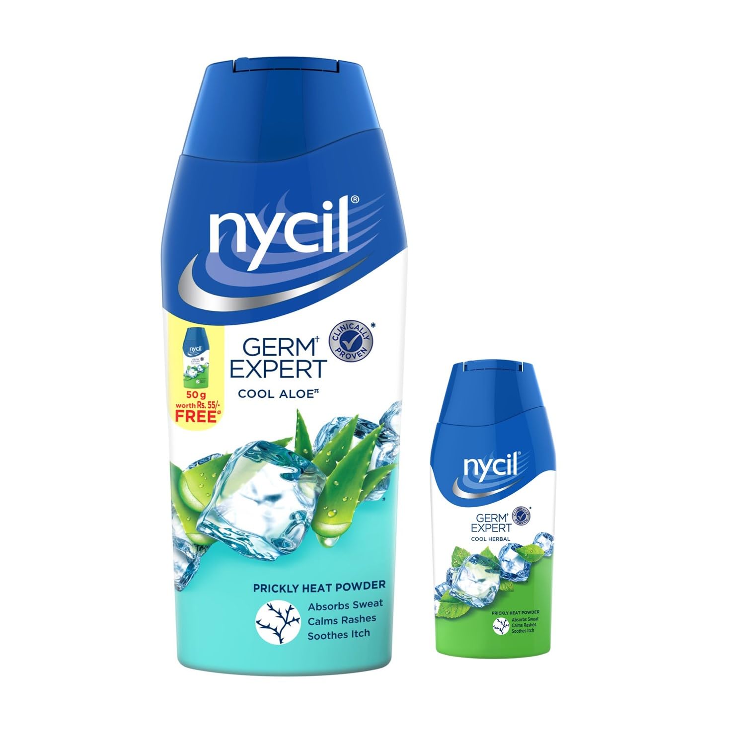 Nycil Germ Expert Prickly Heat Powder, Cool Aloe, 150gm