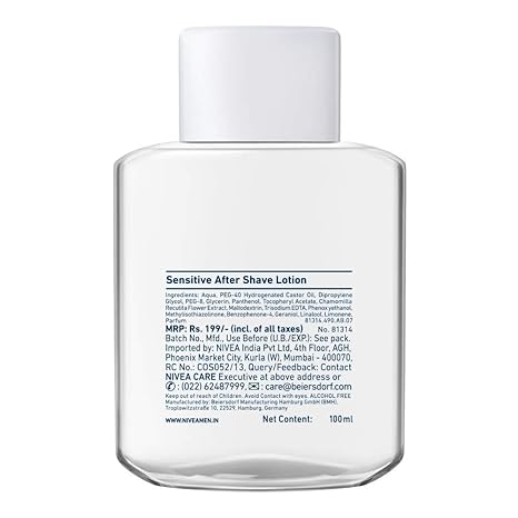 Nivea Men Sensitive After Shave Lotion, 100ml