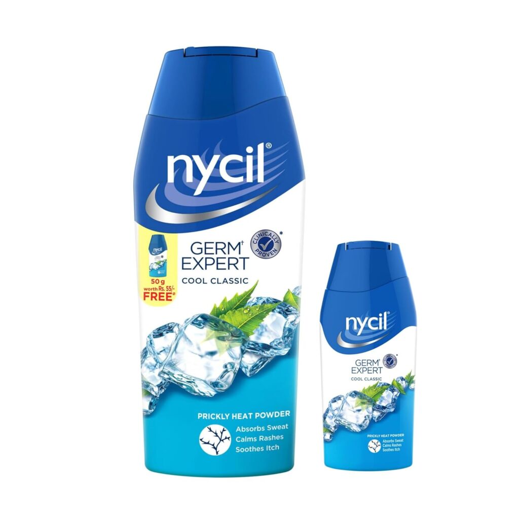 Nycil Germ Expert Cool Classic Prickly Heat And Cooling Powder, 150gm